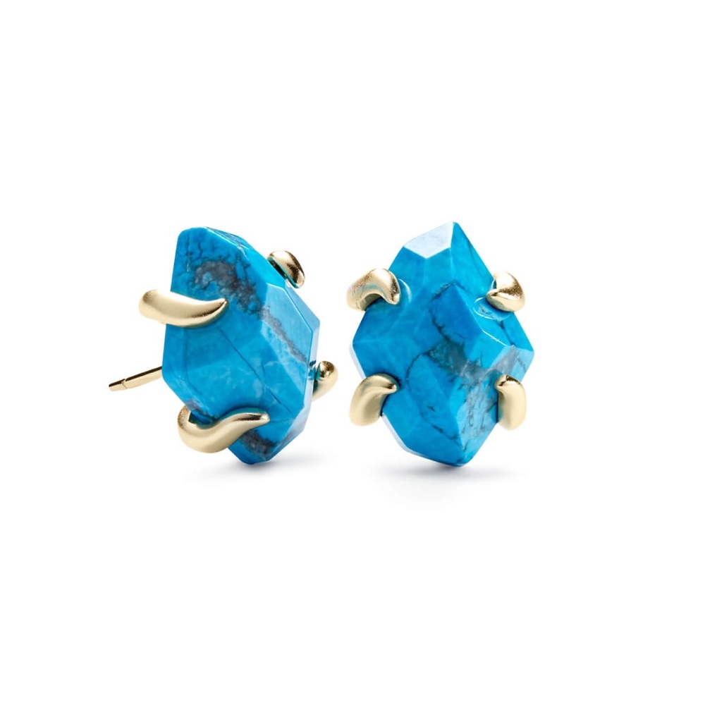 Kendra Scott Inaiyah Stud Earrings | Aqua Howlite